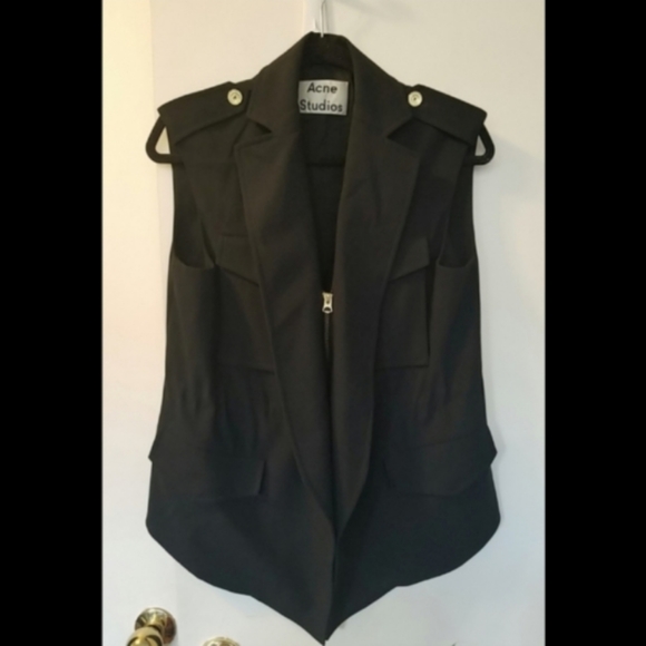 Rare Acne Studios Revel Cargo Vest Size 34 XS - Picture 2 of 12